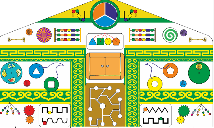 Бизиборд Юрта,  130*80 см фото 1