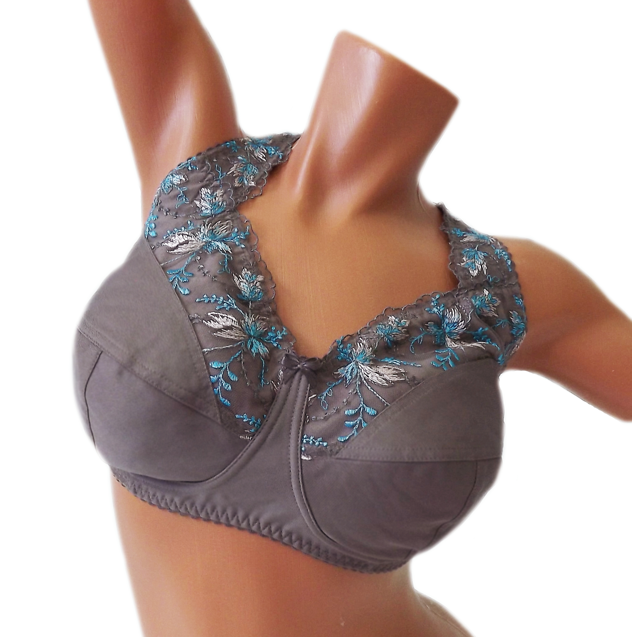 Бюстгальтер после мастэктомии Бирюзовый на перце ЛФ0918-1 В222 фото 1