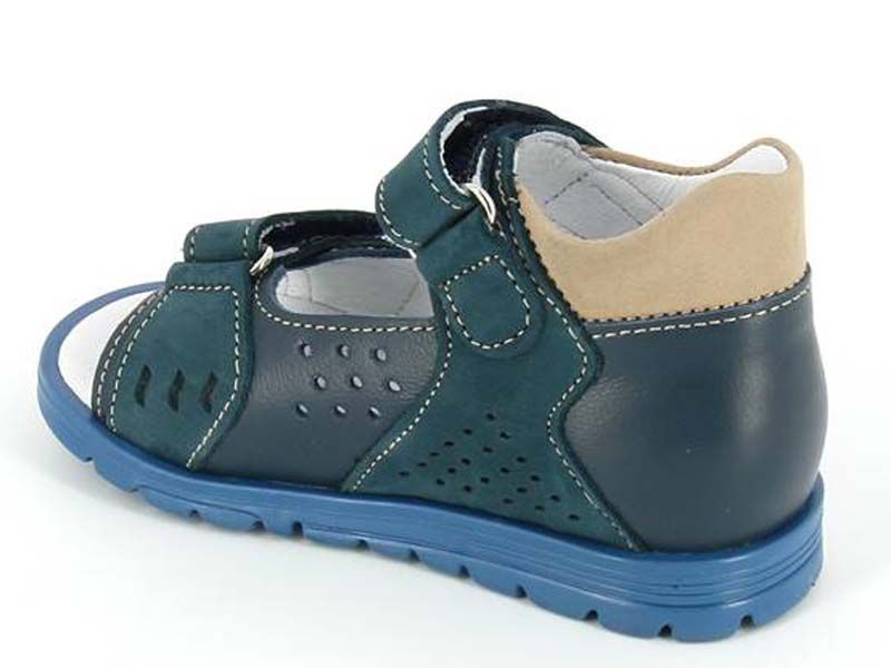 Босоножки  детские с открытым носом, цв.джинс/беж М 025-3,13,18 фото 2