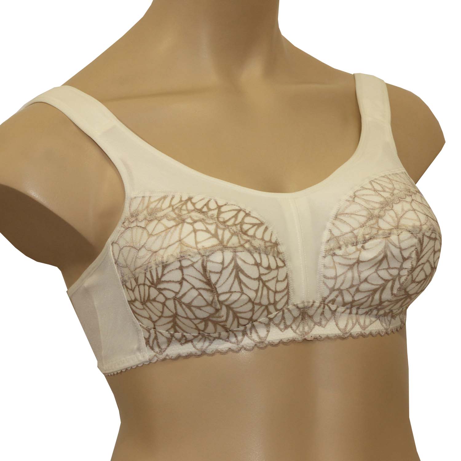 Бюстгальтер для фиксации экзопротеза Валерия (Россия) арт.ЛФ0789-1К 004 цвет Сумрачно-белый  фото 1