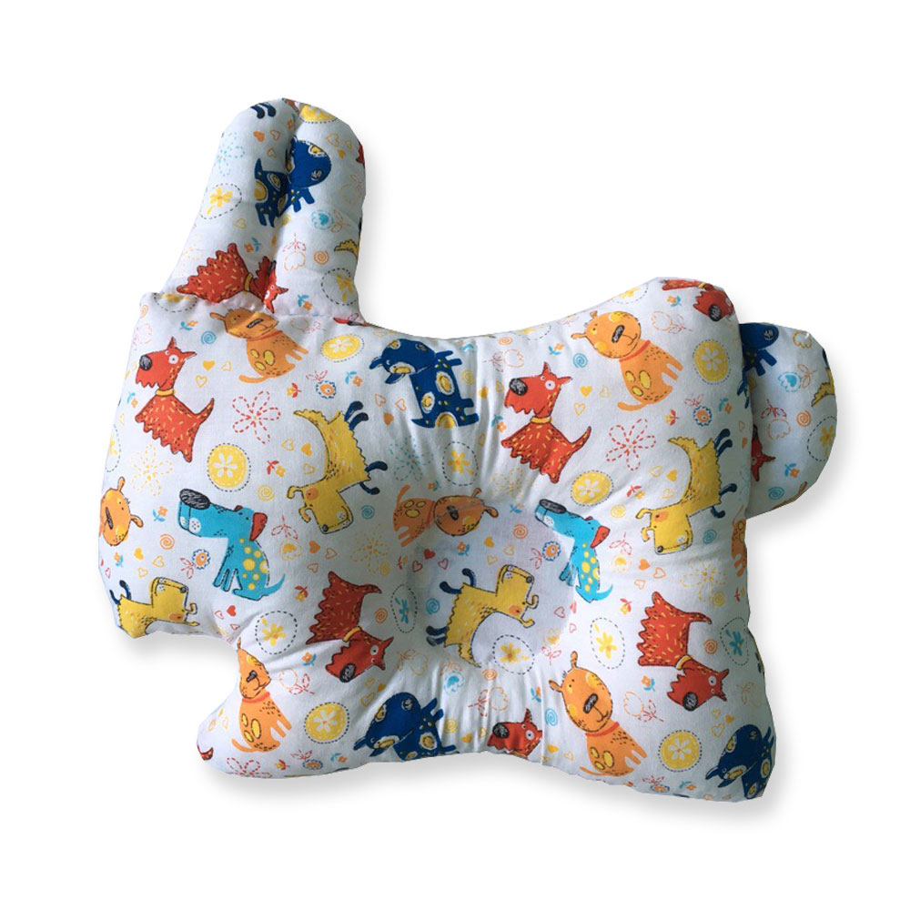 Подушка новорожденных ОртоМедтехника "Зайчик", хлопок/холлофайбер, 23 см х 29 см фото 1