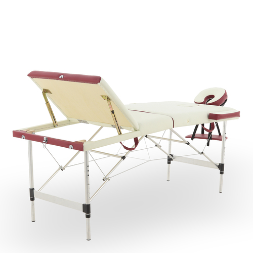 Массажный стол складной Med-mos JFAL01A 3-х секционный, алюминиевая рама, двуцветный, ложе 185х70 фото 14