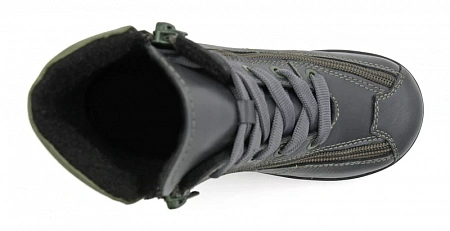 Ботинки ортопедические детские утепленные Ортомода 2559-Х-104 серые с высоким берцем и молнией фото 6