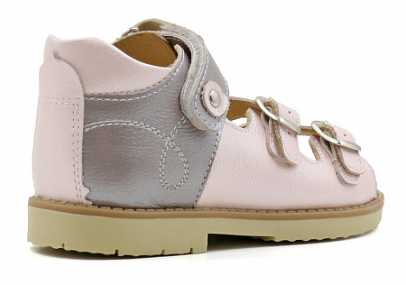 Сандалии ортопедические детские с открытым носом Ортомода 2129-ХМ-016 розовые с каблуком Томаса фото 2