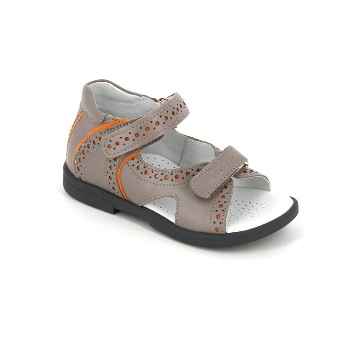 Сандали летние открытый нос, цв. бежевый/оранжевый 10216/1-КП-191,15 фото 1