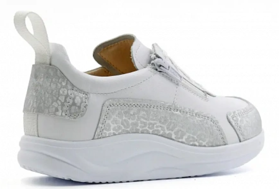 Полуботинки ортопедические женские Ортомода 82388-Х-505 СД белые увеличенной полноты с молнией фото 5
