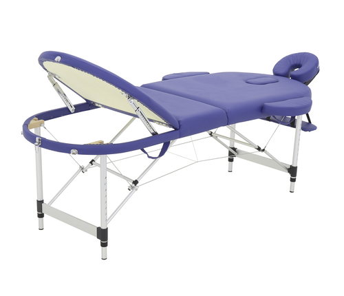 Массажный стол складной MED-MOS JFAL03 3-х секционный, овал, алюминиевая рама фото 8