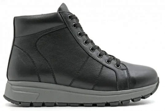 Ботинки ортопедические женские зимние Ортомода 8350-Х-901 черные кожаные с увеличенной полнотой фото 4