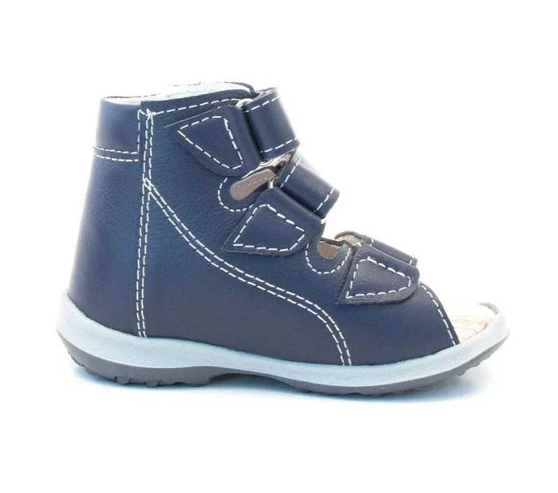 Сандалии ортопедические детские с открытым носом Орфея Б1-163-224-000-1 кожаные с жестким задником фото 3