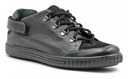 Полуботинки ортопедические подростковые на протез, на аппарат Ортомода 61141-Х-601 с откидным берцем фото 1